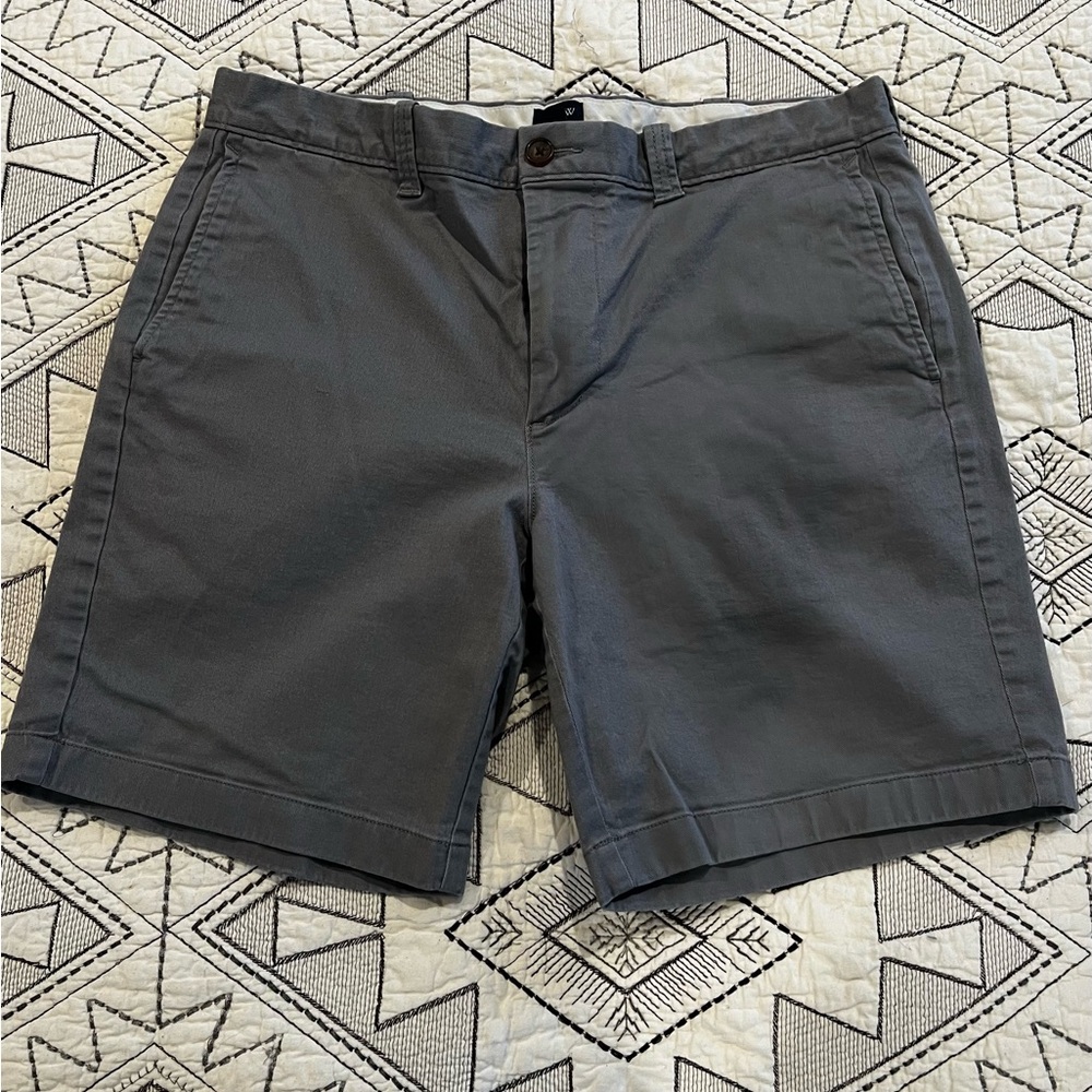 J. Crew Men's Gray Flat Front Shorts